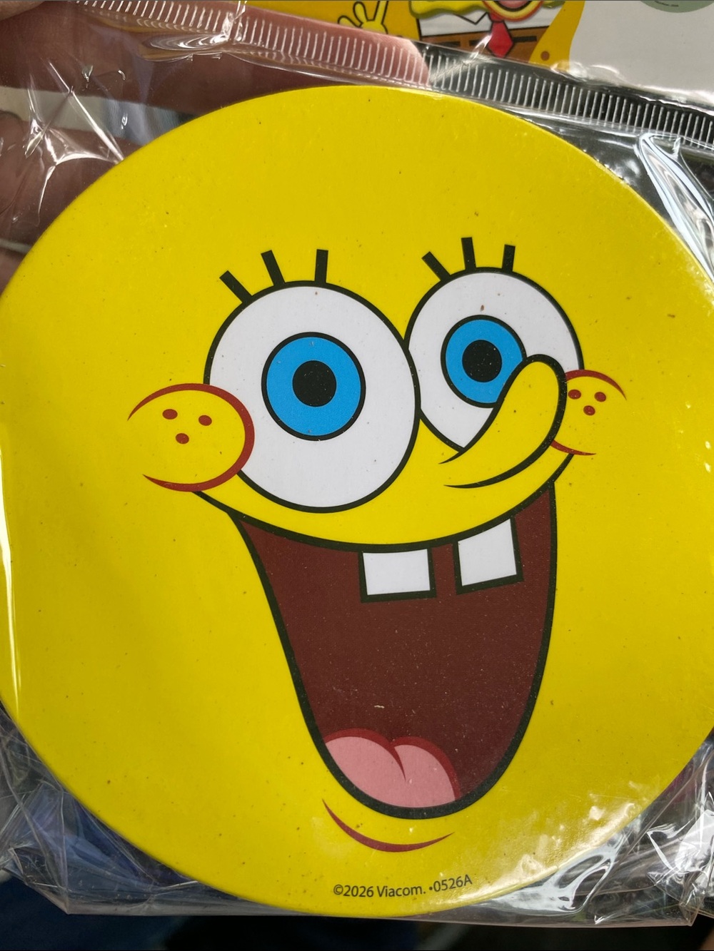 SpongeBob SquarePants Yellow SpongeBob Face Coasters - 4 Pack